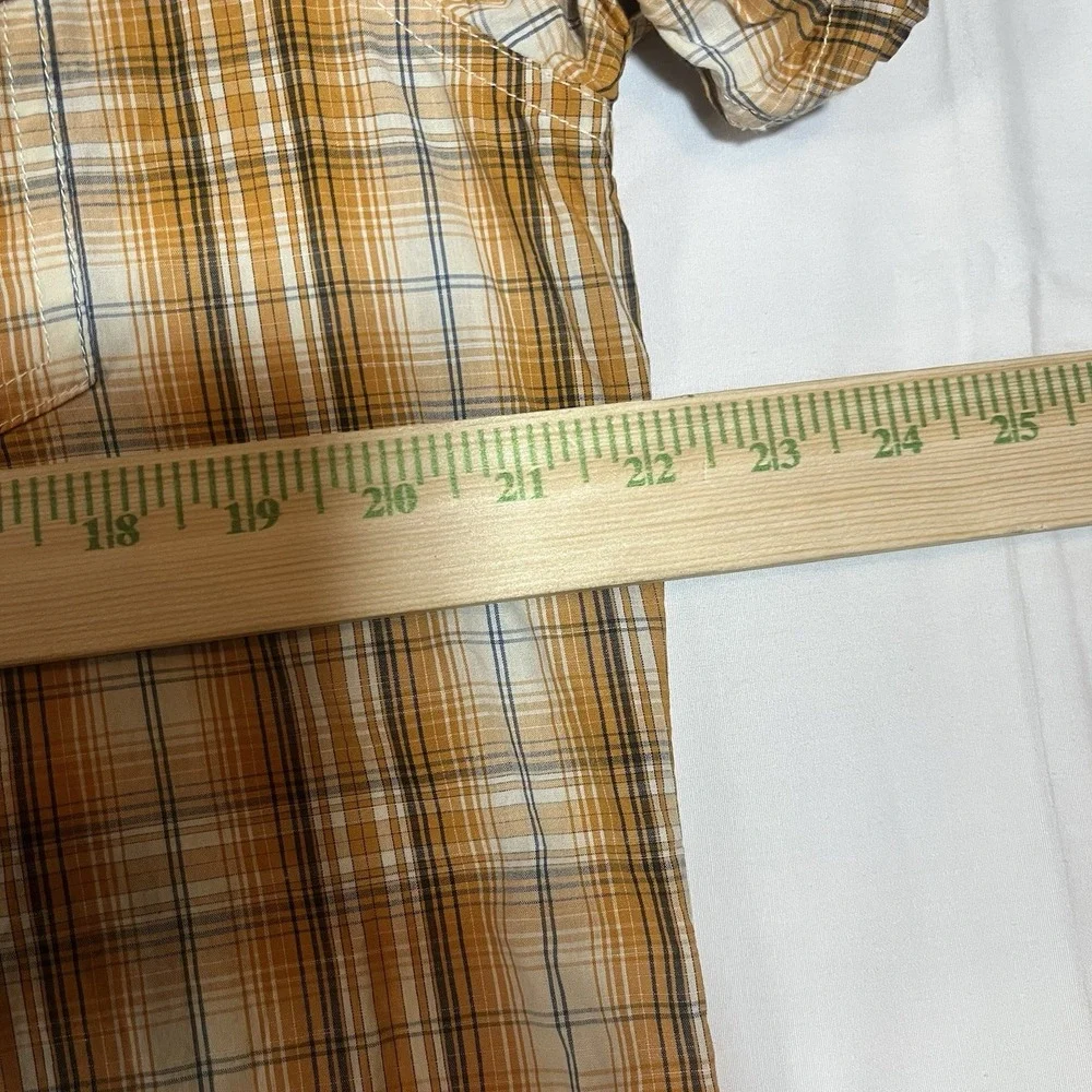 Kuhl Mens Size Large Mountain Grown Plaid Short Sleeve Cotton Linen Blend Shirt - Picture 9 of 10
